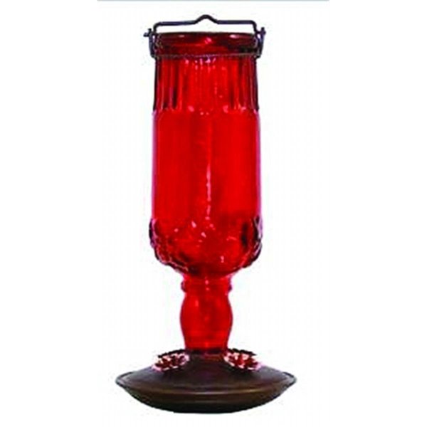 Daretocare Perky-Pet Antique Bottle Glass Hummingbird Feeder 24 Ounce Red 8119-2 DA1917972